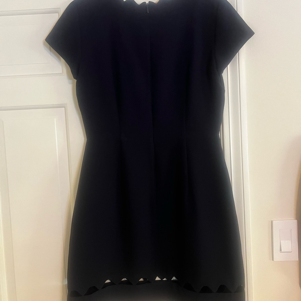 Club Monaco Navy Blue Mini Dress with Scalloped Hem